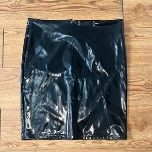 Forever21 Black Vinyl Pencil Skirt